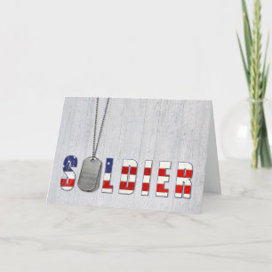 Patriotic Dog Tags Thank You Card