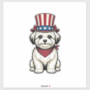 Patriotic Dog Vintage Engraving Vector Design_1