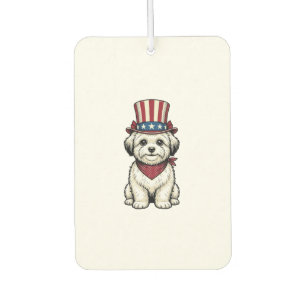 Patriotic Dog Vintage Engraving Vector Design_1 Air Freshener