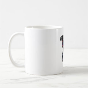 Patriotic Dog With Sunglasses Vintage Shirt Design Coffee Mug