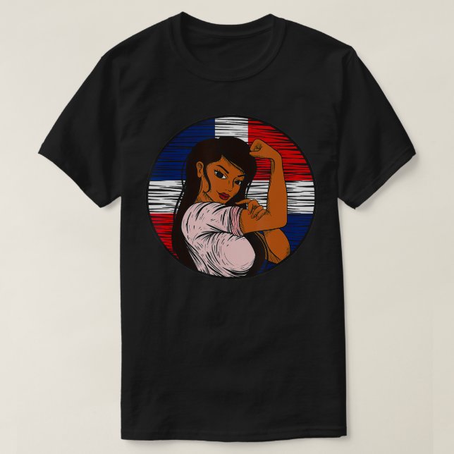 Patriotic Dominican Republic Flag Proud Dominican  T-Shirt (Design Front)