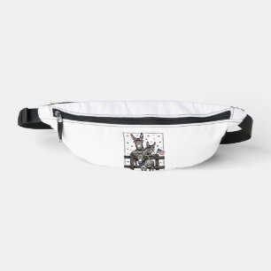 Patriotic Donkeys Vintage 4th of July Shirt Design Fanny Pack