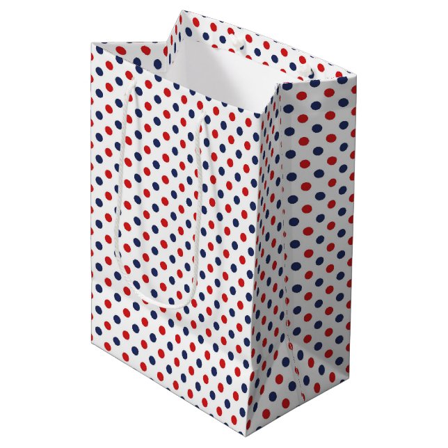 Patriotic Dots Gift Bag (Front Angled)