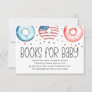 Patriotic Doughnut Baby Sprinkle Books for Baby Ca Thank You Card