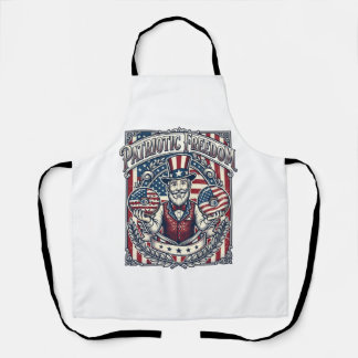 Patriotic Doughnut Lover Vector Graphic Tee_1 Apron