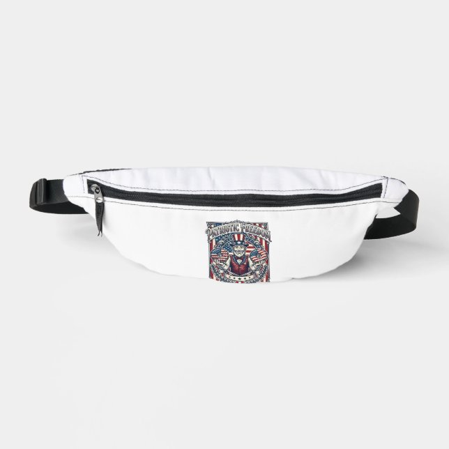 Patriotic Doughnut Lover Vector Graphic Tee_1 Fanny Pack (Front)