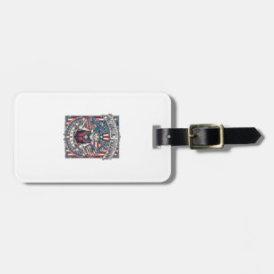 Patriotic Doughnut Lover Vector Graphic Tee_1 Luggage Tag