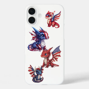 Patriotic Dragon iPhone 16 Plus Case