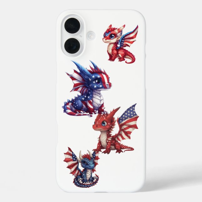 Patriotic Dragon Case-Mate iPhone Case (Back)