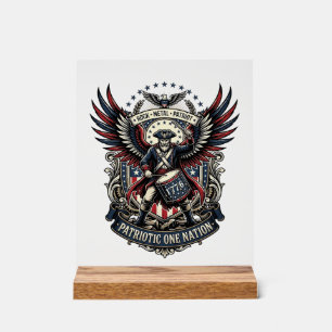 Patriotic Drummer Of Liberty Music Rock Metal Patr Acrylic Sign