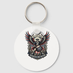 Patriotic Drummer Of Liberty Music Rock Metal Patr Keychain