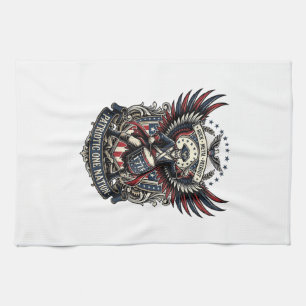 Patriotic Drummer Of Liberty Music Rock Metal Patr Kitchen Towel
