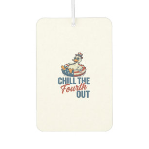 Patriotic Duck Fourth of July Floatie Shirt Design Air Freshener