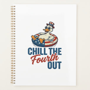 Patriotic Duck Fourth of July Floatie Shirt Design Planner