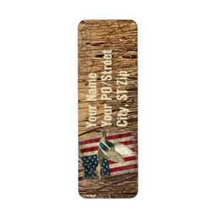 Patriotic Duck Hunting Return Address Labels