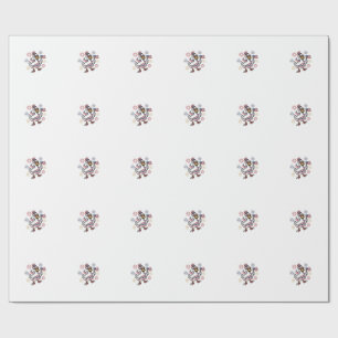 Patriotic Duck Vintage Engraving T-Shirt Design_1 Wrapping Paper
