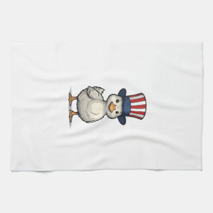 Patriotic Duckling Vintage 4th of July Shirt Desig Kitchen Towel