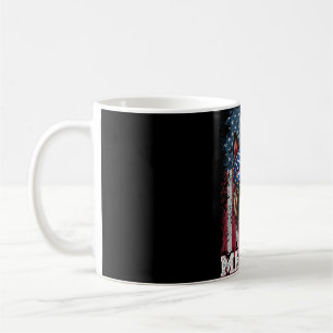 Patriotic Dutch Shepherd Dog Lover Us Flag Indepen Coffee Mug