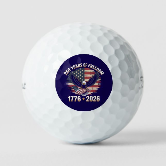 Patriotic Eagle 250 Years of Freedom  Golf Balls (Front)