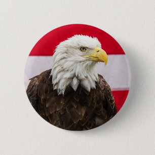 Patriotic Eagle 2 Inch Round Button
