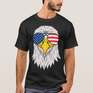 Patriotic Eagle 4th Of July USA American Flag Bald T-Shirt