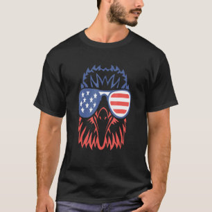 Patriotic Eagle 4th of July USA American Flag  T-Shirt