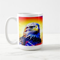 Patriotic Eagle and American Flag Personalized