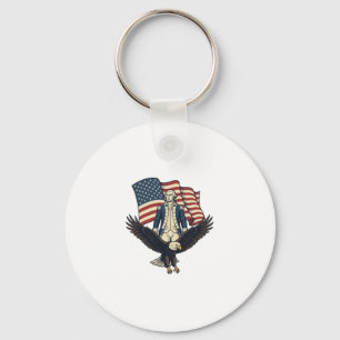 Patriotic Eagle and Colonial General Vintage Vecto Keychain
