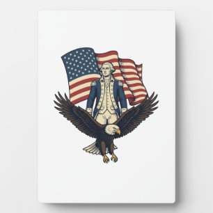 Patriotic Eagle and Colonial General Vintage Vecto Plaque