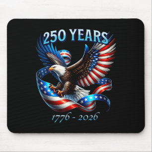 Patriotic Eagle and Flag 250 Years 1776-2026 250th Mouse Pad