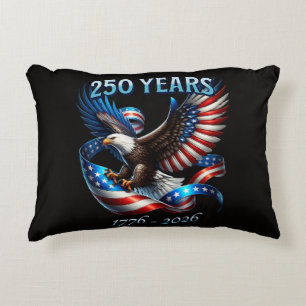 Patriotic Eagle and Flag 250 Years 1776-2026 Accent Pillow