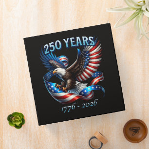 Patriotic Eagle and Flag 250 Years 1776-2026 Binder