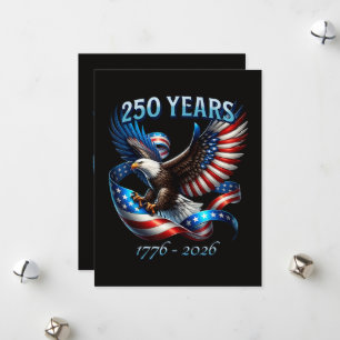 Patriotic Eagle and Flag 250 Years 1776-2026 Holiday Card