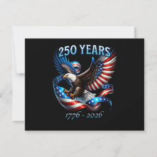 Patriotic Eagle and Flag 250 Years 1776-2026 Thank You Card