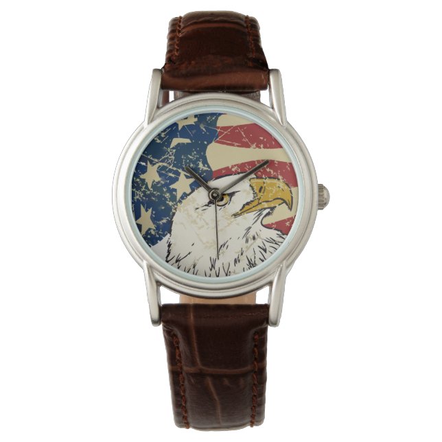 Patriotic Eagle and Flag Watch (Front)