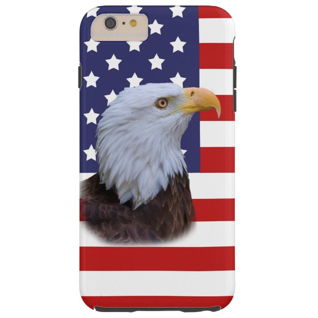 Patriotic  Eagle and USA Flag  Customizable Case-Mate iPhone Case (Back)