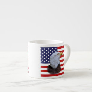 Patriotic Eagle and USA Flag Espresso Cup