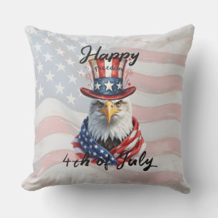 Patriotic Eagle Art Outdoor Pillow