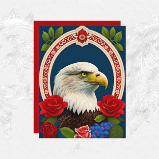 Patriotic Eagle Artwork Scrapbook Paper