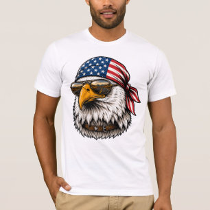 Patriotic Eagle Bandana USA Road Trip T-Shirt