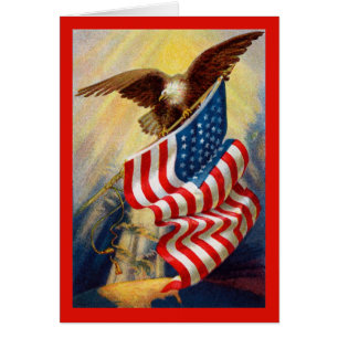 Patriotic Eagle Card