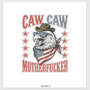 Patriotic Eagle Caw Caw Vintage Funny Shirt Design