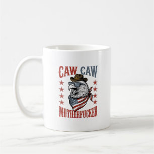 Patriotic Eagle Caw Caw Vintage Funny Shirt Design Coffee Mug