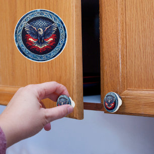 Patriotic Eagle Ceramic Knob