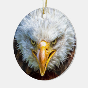 Patriotic Eagle Ceramic Ornament