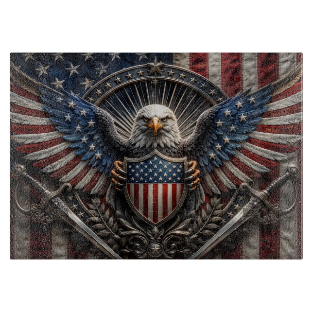 Patriotic Eagle  Cutting Board (Front)