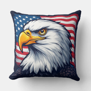 Patriotic Eagle Design Patriotic Gift Idea Throw Pillow