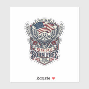 Patriotic Eagle Engine Biker Road Freedom Patriot