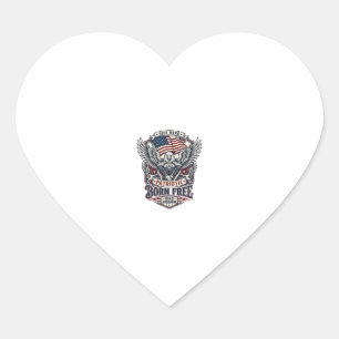 Patriotic Eagle Engine Biker Road Freedom Patriot Heart Sticker