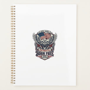 Patriotic Eagle Engine Biker Road Freedom Patriot  Planner